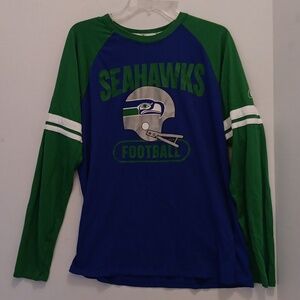 NIKE SEAHAWKS BLUE & GREEN LONG SLEEVE TEE